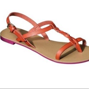 NWT Mossimo | Orange Leigh Sandals | Size 6